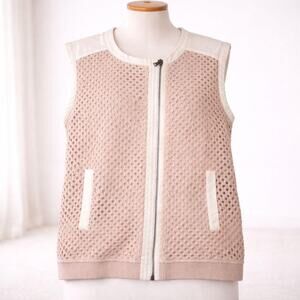 TOWNSEN Beige Mesh Zip-Up Vest – Size Small – NWT